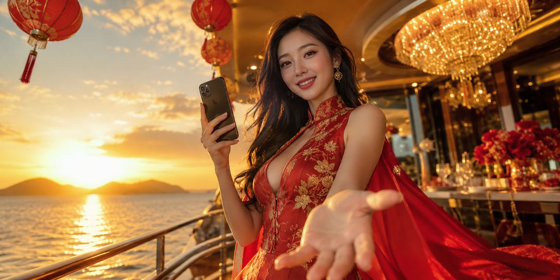 Người dùng truy cập casino 22vip trên điện thoại tại bãi biển Phú Quốc